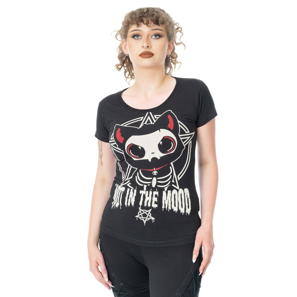 Cupcake Cult - In The Mood Dames Tshirt - Zwart